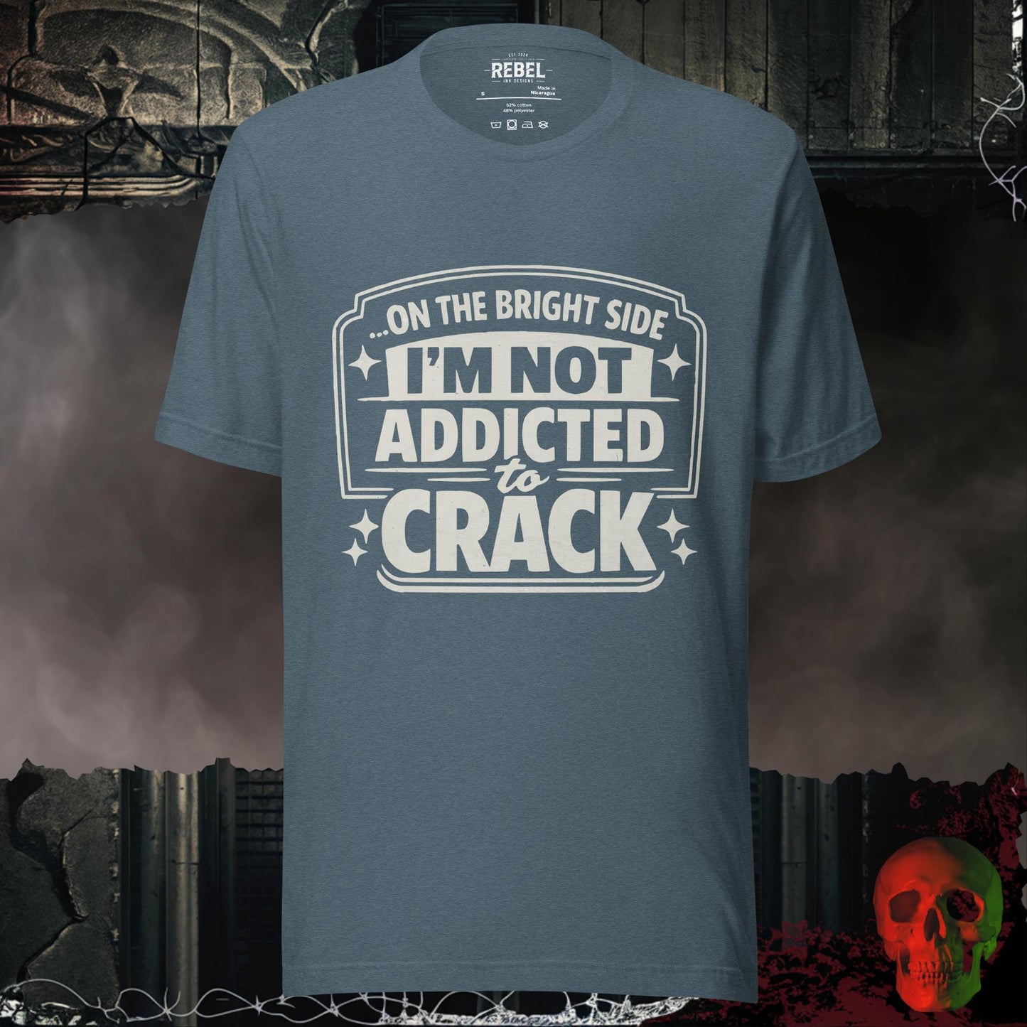 T-Shirt Heather Slate / S Not Addicted to Cr@ck Tee
