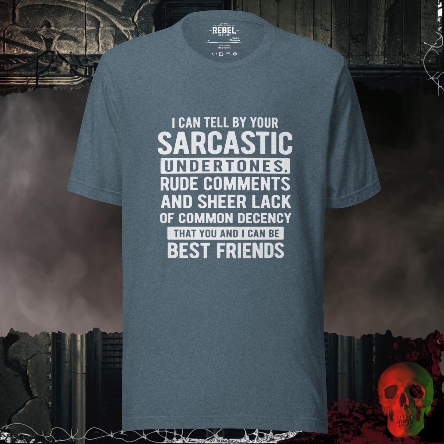 T-Shirt Heather Slate / S Sarcastic Undertone Friendship Tee