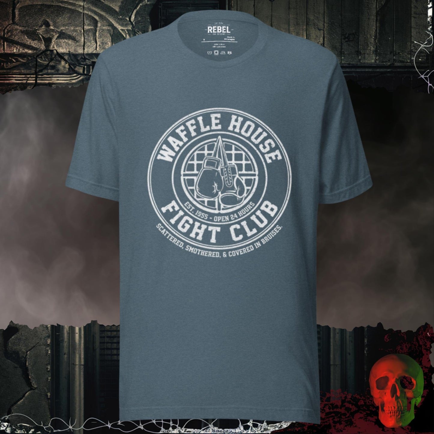 T-Shirt Heather Slate / S Waffle House Fight Club Tee