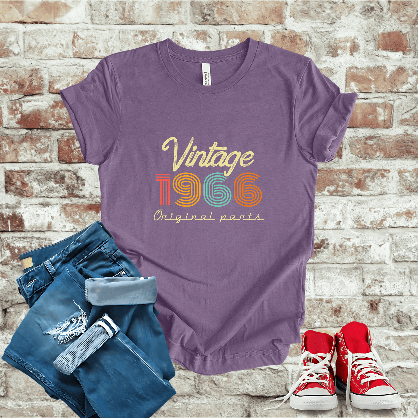 T-Shirt Heather Team Purple / S 1966 - Vintage Legends: The Classic Years Collection T-Shirt