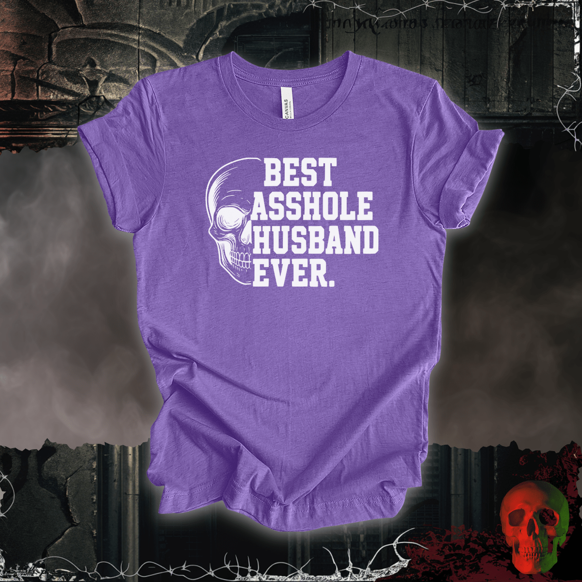 T-Shirt Heather Team Purple / S Best A-hole Husband Ever Tee