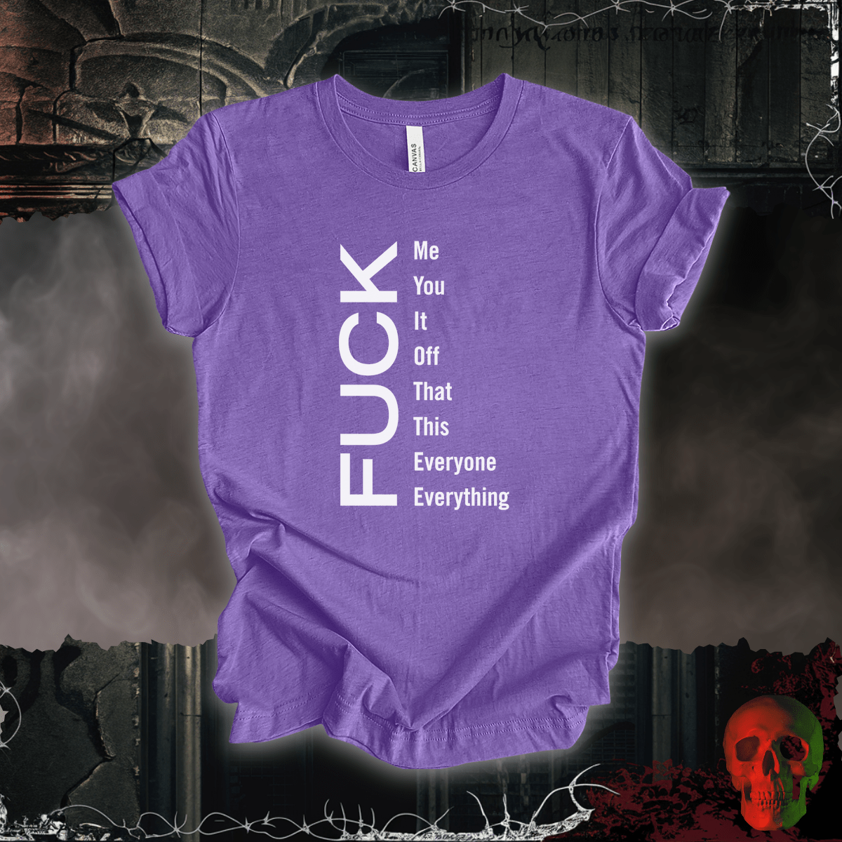 T-Shirt Heather Team Purple / S F*ck Everything Tee