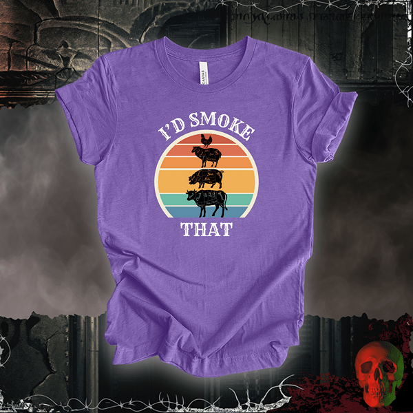 T-Shirt Heather Team Purple / S I'd Smoke That Tee
