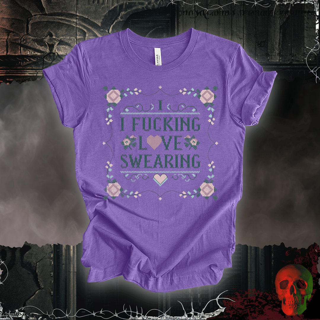 T-Shirt Heather Team Purple / S I F'ing Love Swearing Tee