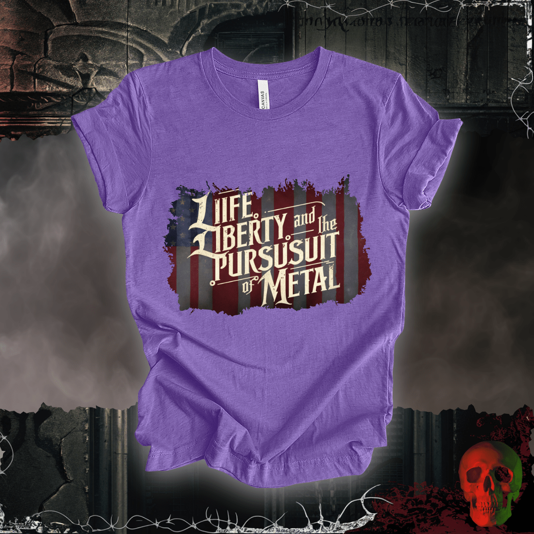 T-Shirt Heather Team Purple / S Life, Liberty, and the Pursuit of Metal T-Shirt
