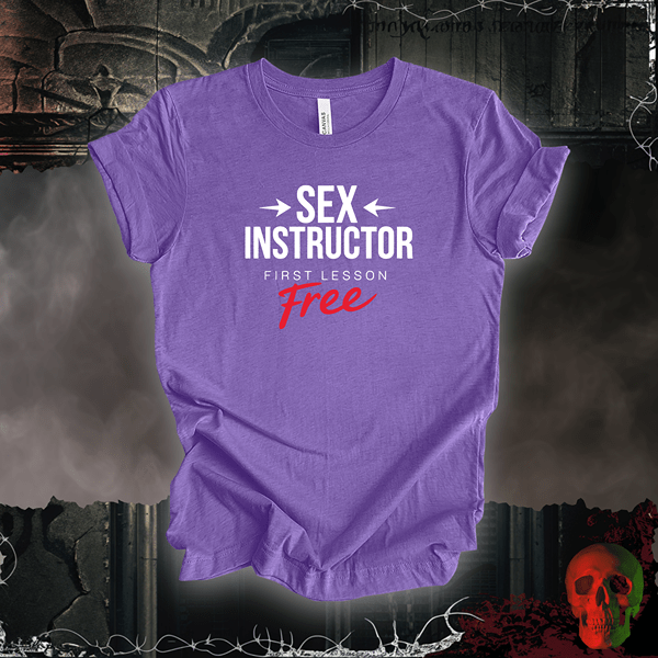 T-Shirt Heather Team Purple / S Sex Instructor - First Lesson Free
