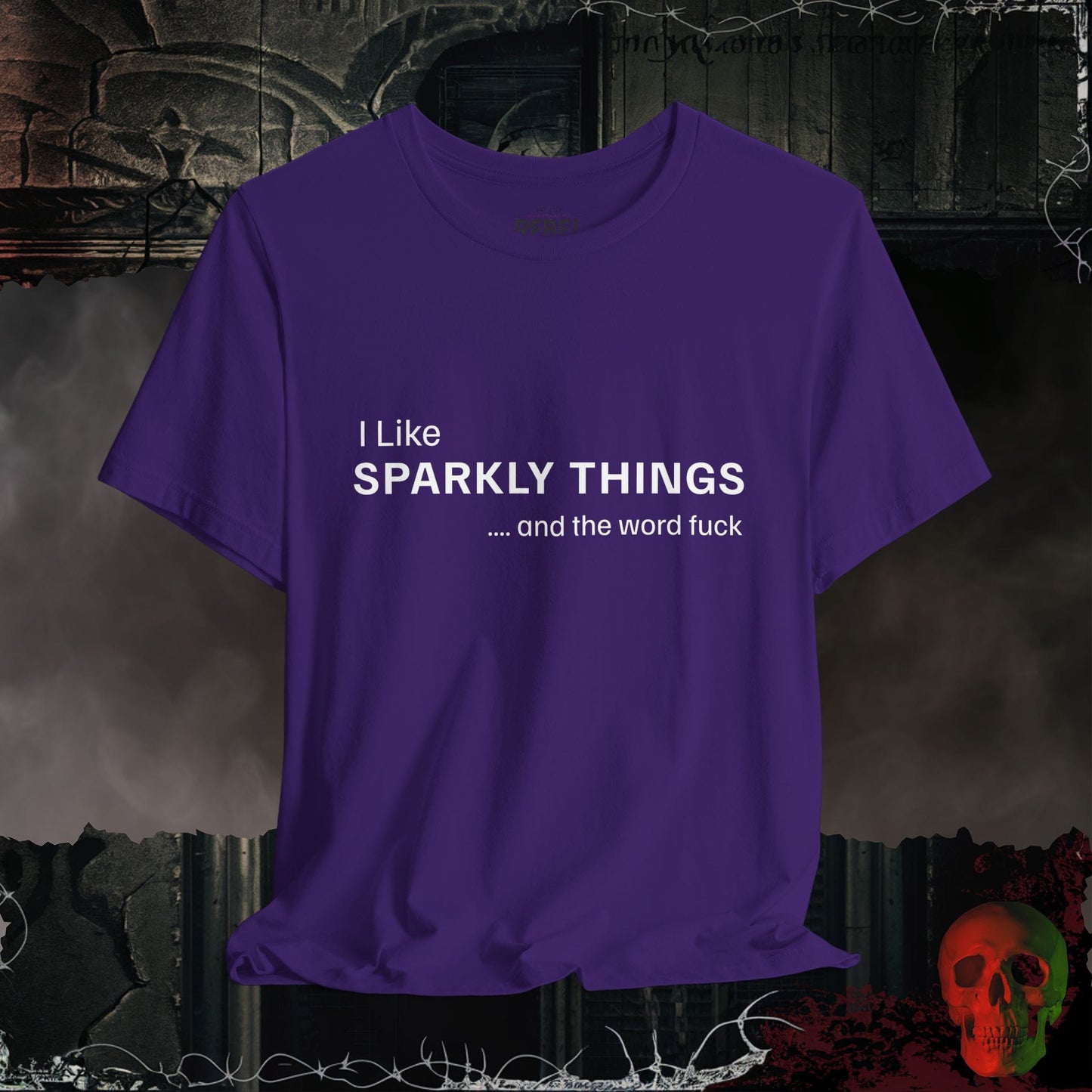 T-Shirt Heather Team Purple / S SPARKLY THINGS Graphic Tee – Fun Statement Shirt