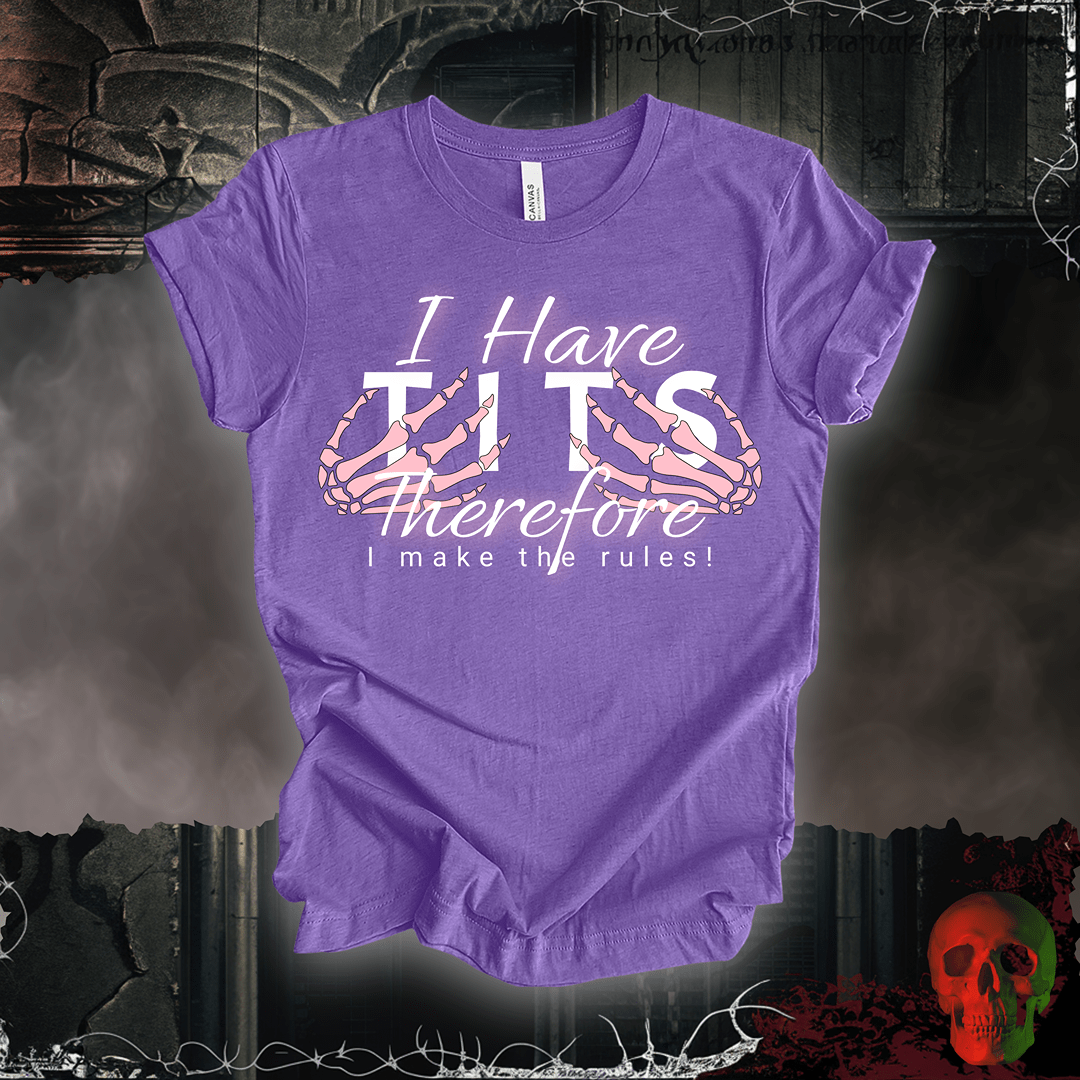 T-Shirt Heather Team Purple / S Tits = Power T-Shirt