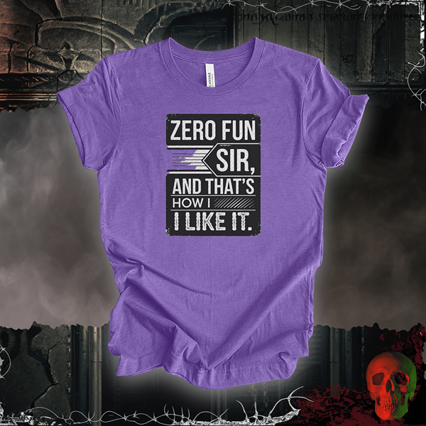 T-Shirt Heather Team Purple / S Zero Fun Sir T-Shirt