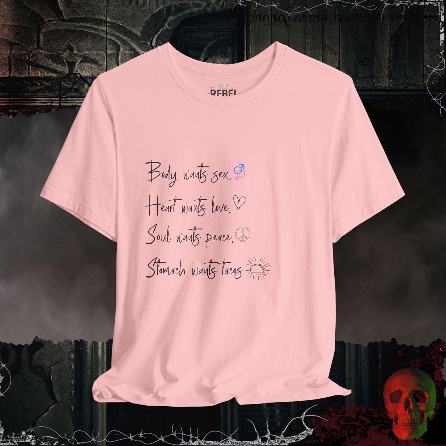 T-Shirt Pink / S What The Stomach Wants Tee