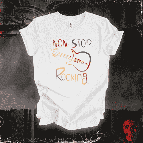 T-Shirt White / S Non-Stop Rocking Guitar Vibes T-Shirt