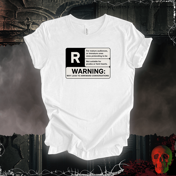 T-Shirt White / S R-Rated Humor Tee: Awkward Conversations Ahead