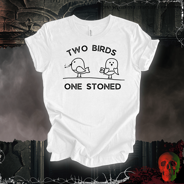 T-Shirt White / S Two Birds One Stoned Tee