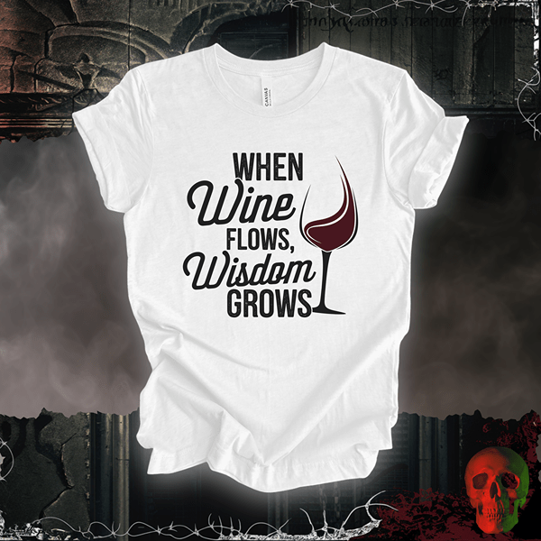 T-Shirt White / S Wine-Infused Wisdom
