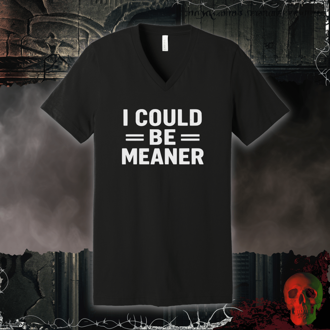 V-neck S / Black I Could Be Meaner V-Neck Tee