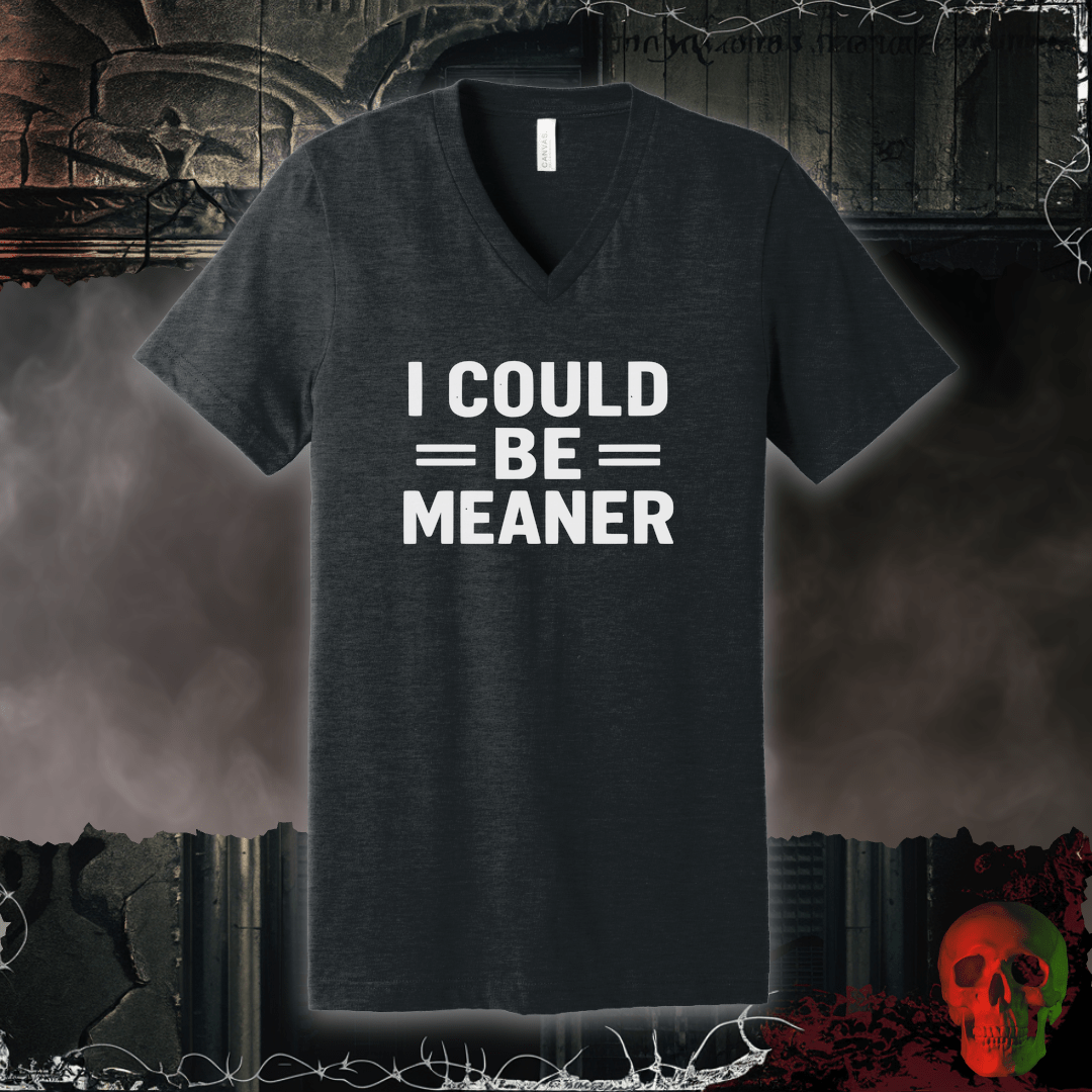 V-neck S / Dark Grey Heather I Could Be Meaner V-Neck Tee
