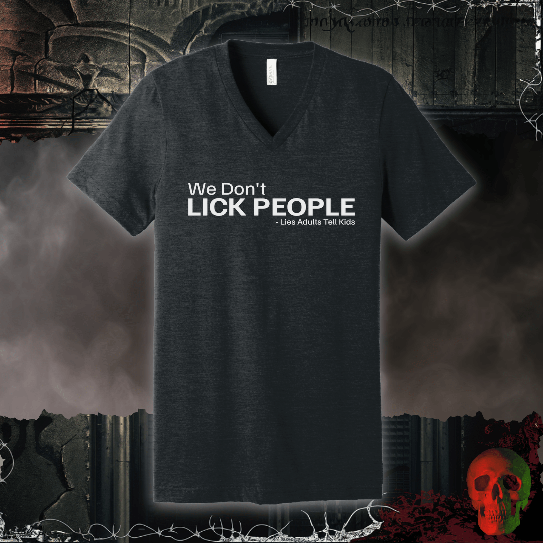 V-neck S / Dark Grey Heather Lies Adults Tell Kids V-Neck Tee