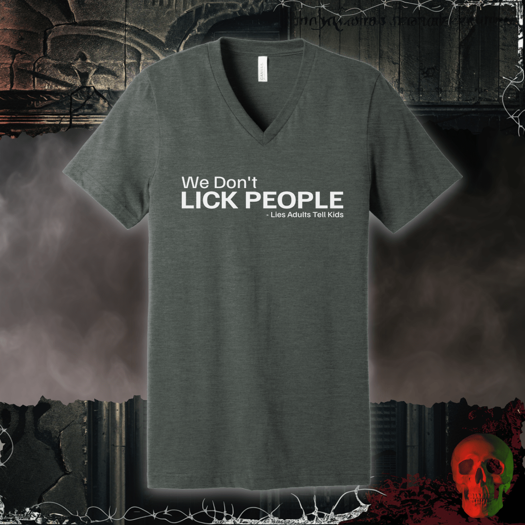 V-neck S / Deep Heather Lies Adults Tell Kids V-Neck Tee