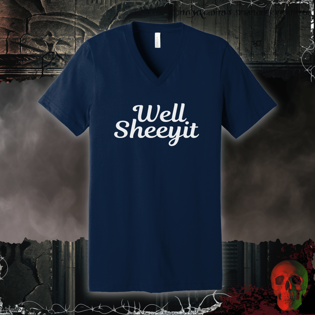 V-Neck S / Navy Well Sheeyit V-Neck Tee