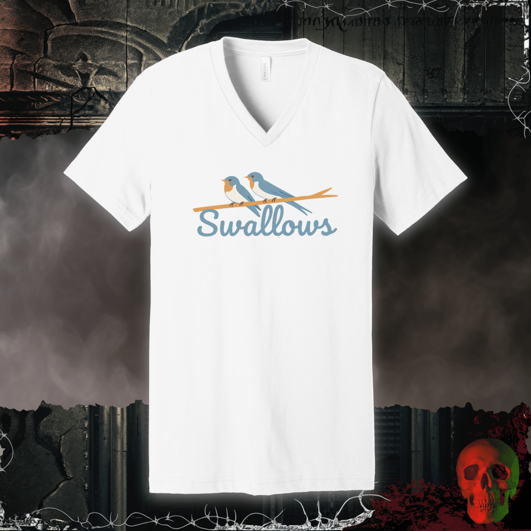 V-neck S / White Swallow Squad V-Neck Tee