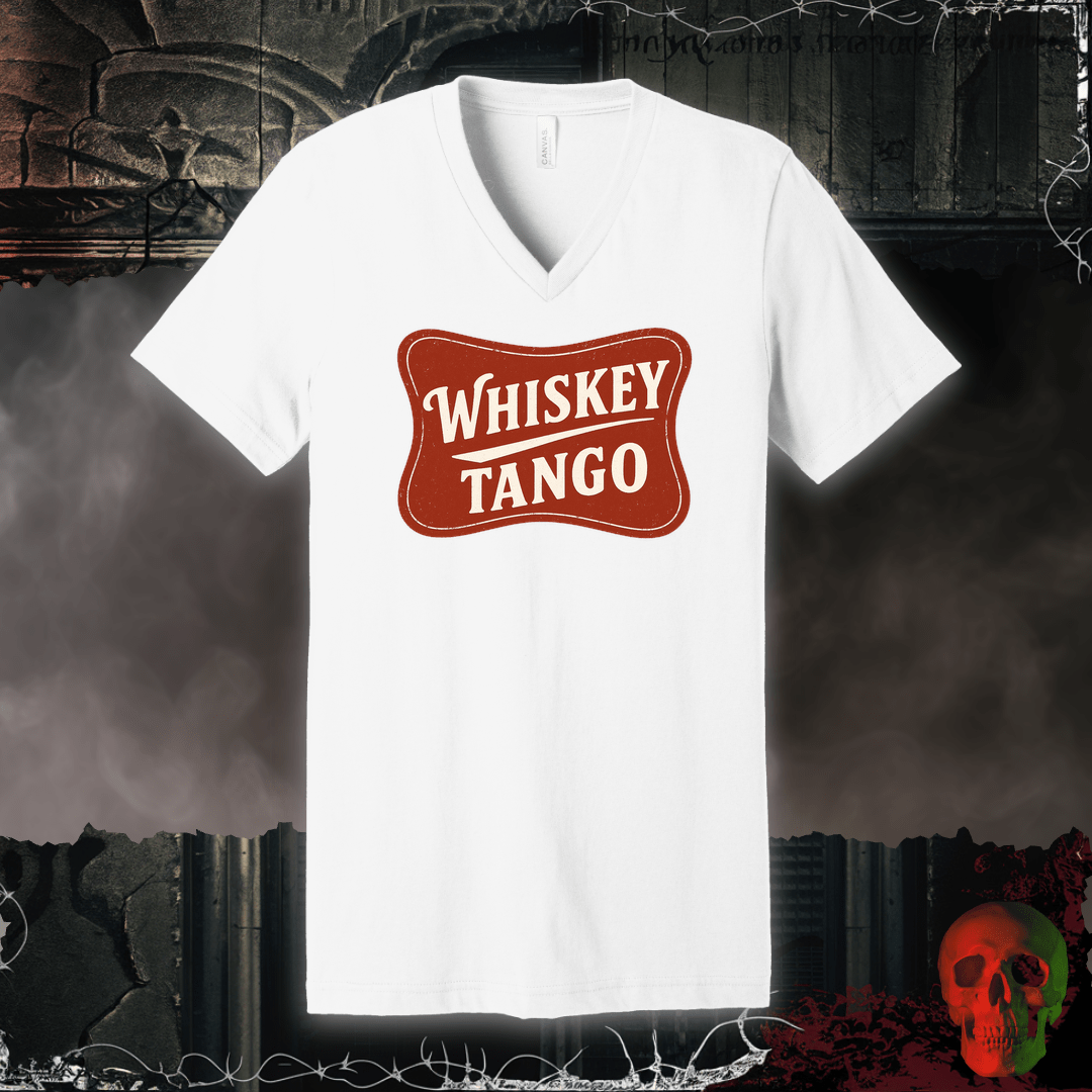 V-Neck S / White Whiskey Tango V-Neck Tee