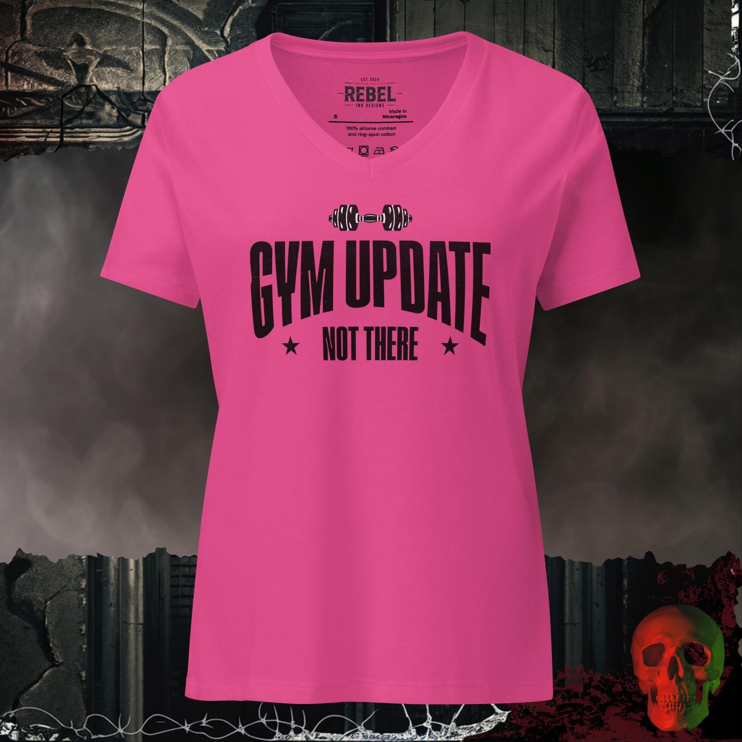 V-Neck Berry / S Gym Update Relaxed V-Neck