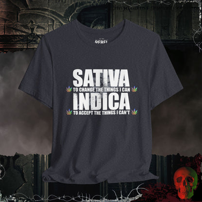 Sativa & Indica T-Shirt | Bold Cannabis Wisdom