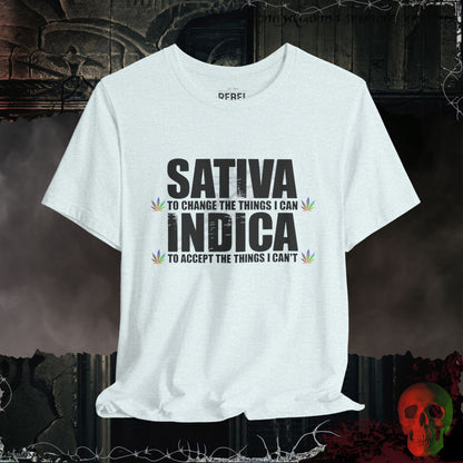 Sativa & Indica T-Shirt | Bold Cannabis Wisdom