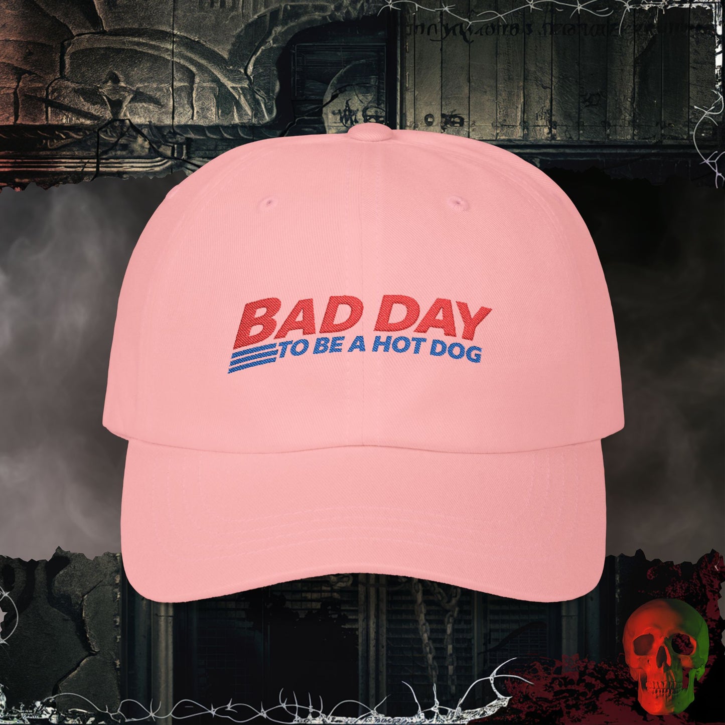 Bad Day to be a Hotdog Embroidered Hat