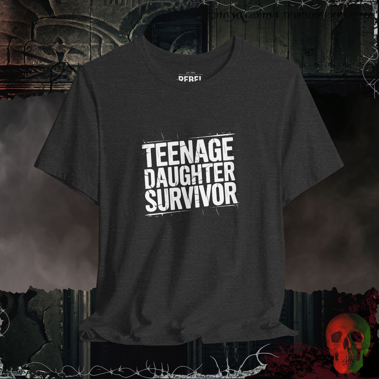 Teenage Daughter Survivor T-Shirt | Funny & Relatable Parent Humor Tee
