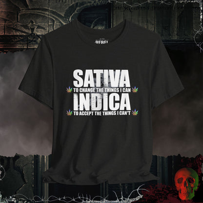 Sativa & Indica T-Shirt | Bold Cannabis Wisdom