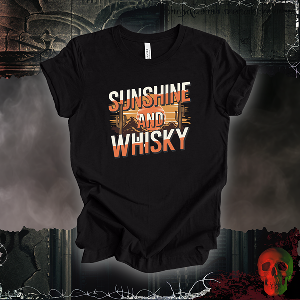 Sunshine and Whisky T-Shirt | Bold Western Vibes