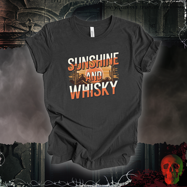 Sunshine and Whisky T-Shirt | Bold Western Vibes