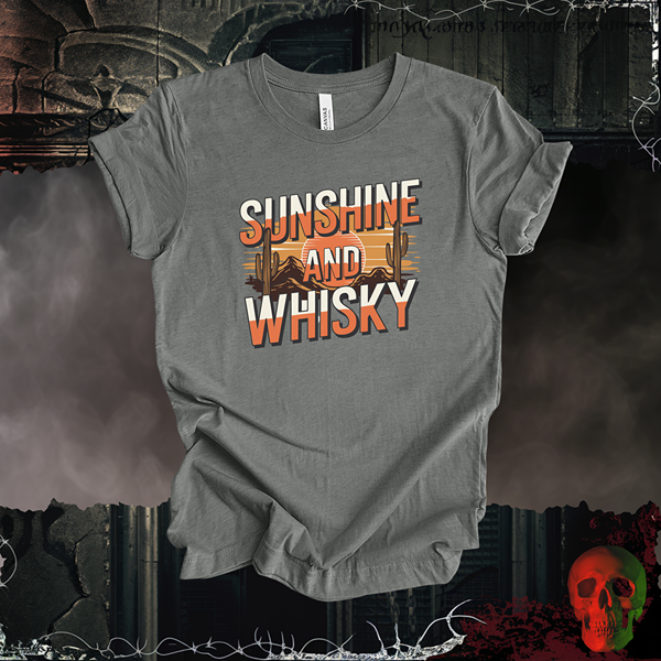 Sunshine and Whisky T-Shirt | Bold Western Vibes