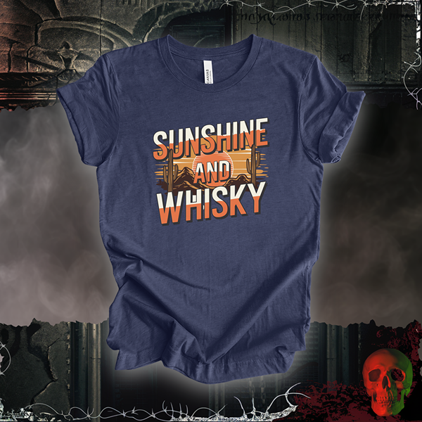 Sunshine and Whisky T-Shirt | Bold Western Vibes