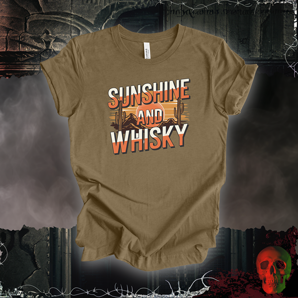 Sunshine and Whisky T-Shirt | Bold Western Vibes