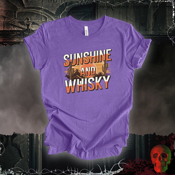 Sunshine and Whisky T-Shirt | Bold Western Vibes