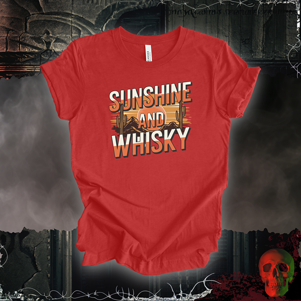 Sunshine and Whisky T-Shirt | Bold Western Vibes