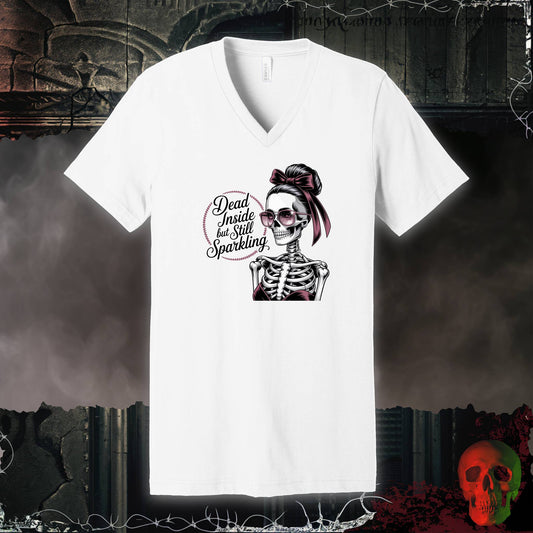 Dead Inside but Sparkling V-Neck Tee