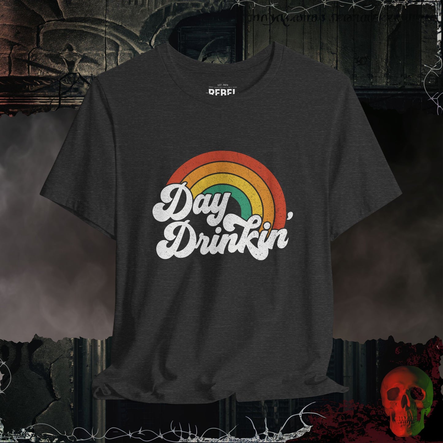 Retro Rainbow Day Drinkin’ Tee