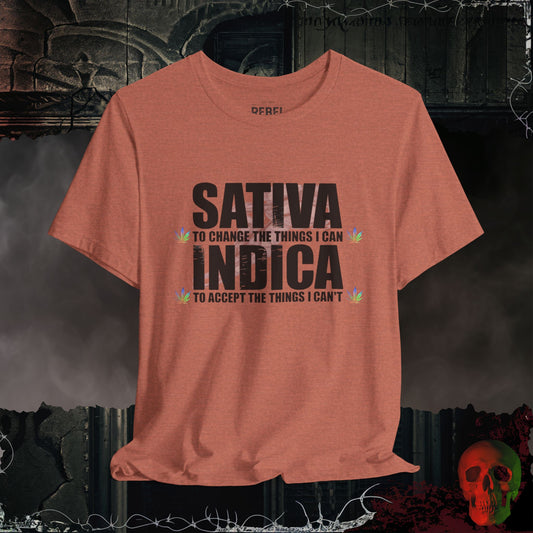 Sativa & Indica T-Shirt | Bold Cannabis Wisdom