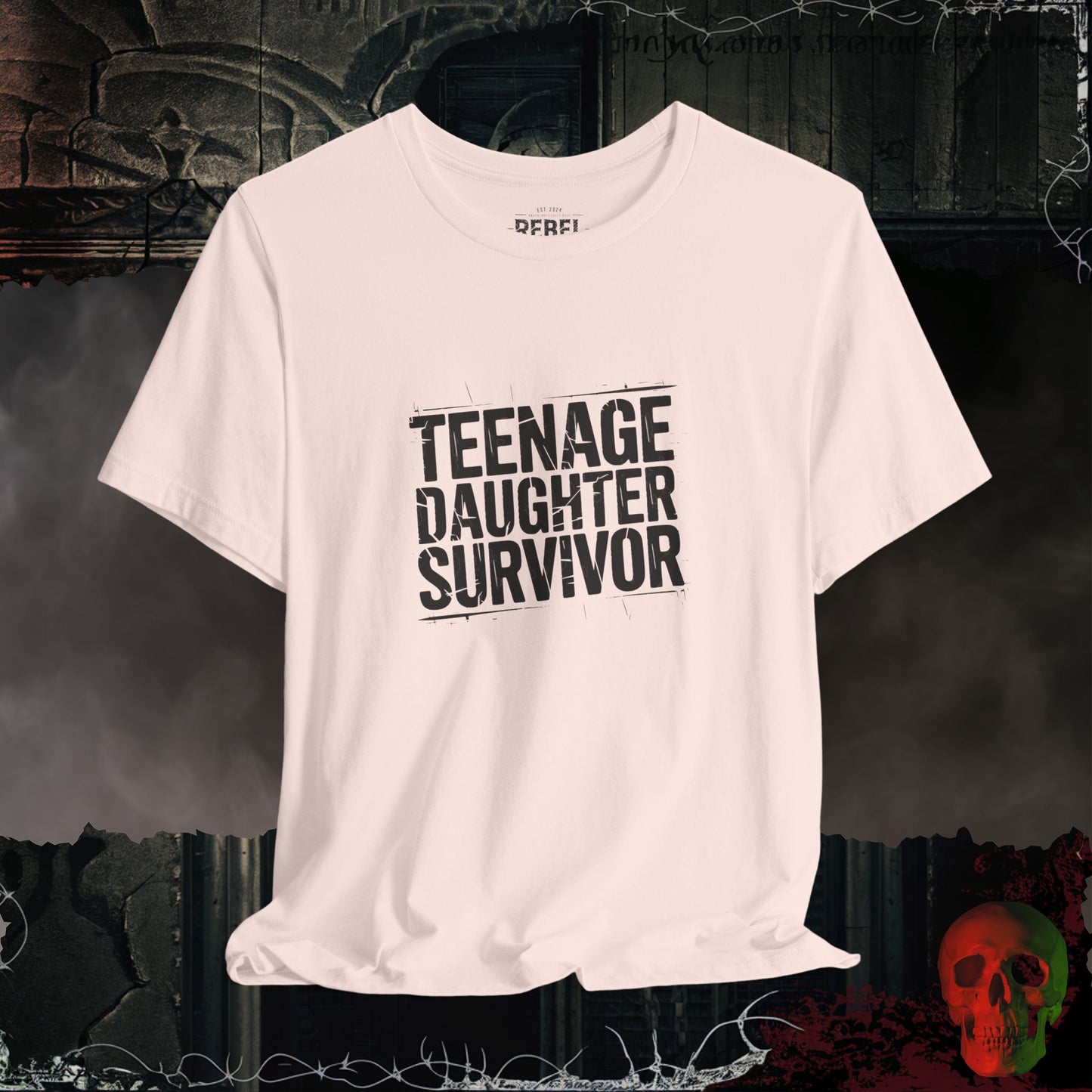 Teenage Daughter Survivor T-Shirt | Funny & Relatable Parent Humor Tee