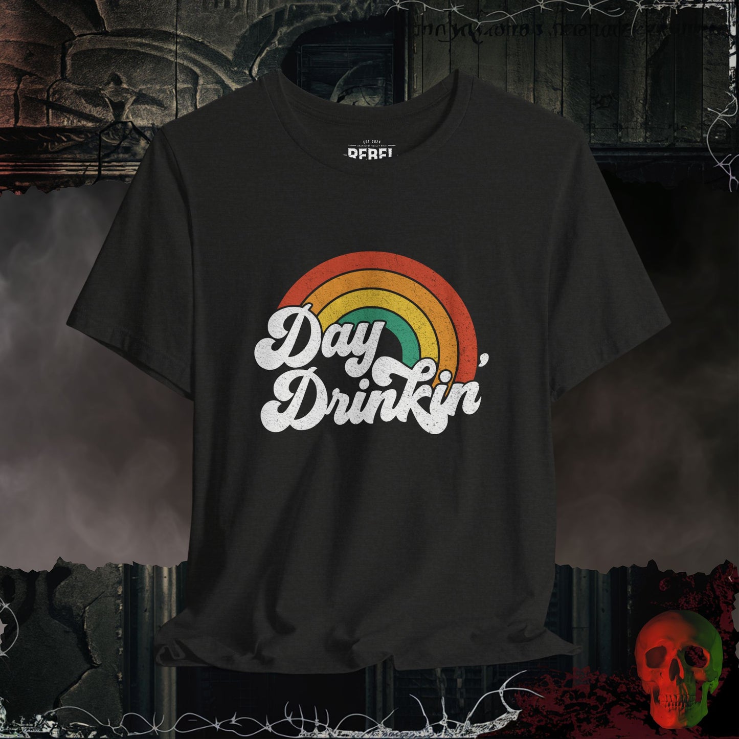 Retro Rainbow Day Drinkin’ Tee