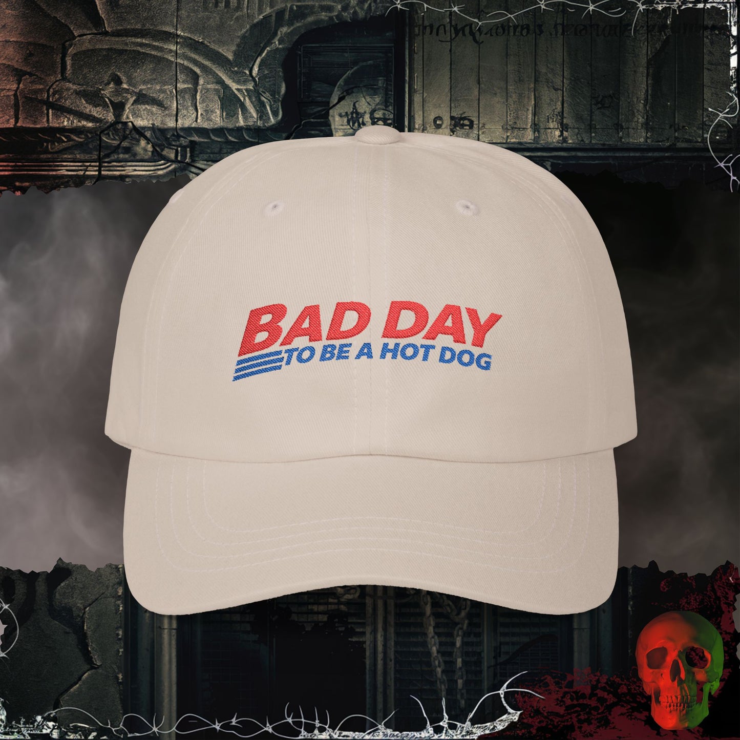 Bad Day to be a Hotdog Embroidered Hat