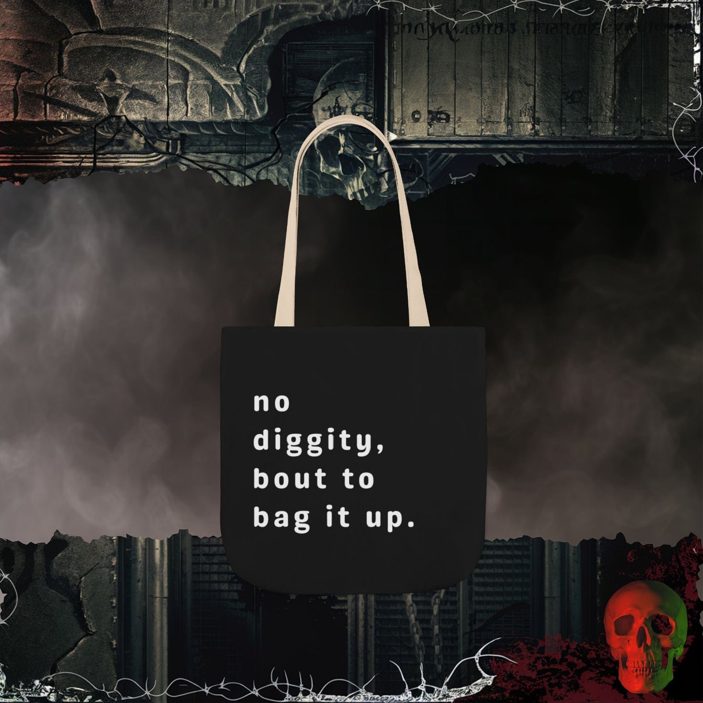 Accessories 13" × 13'' / Beige No Diggity Eco-Friendly Tote