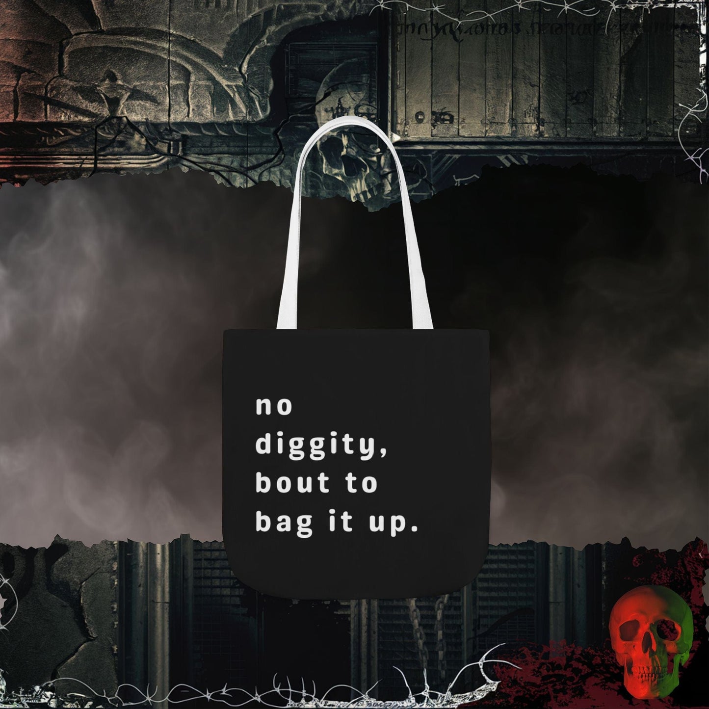 Accessories 13" × 13'' / White No Diggity Eco-Friendly Tote