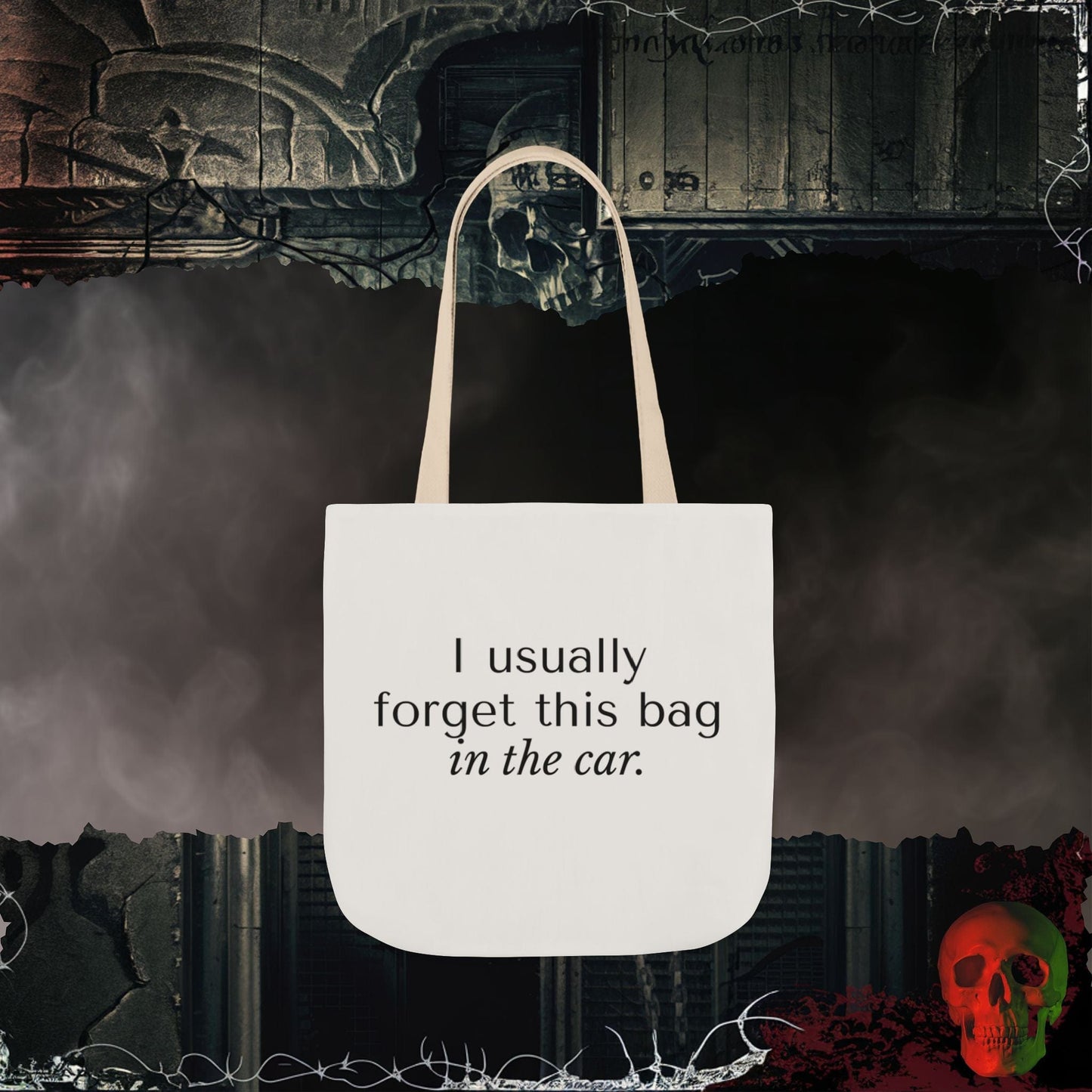 Accessories 16" × 16'' / Beige I Usually Forget Eco-Friendly Tote