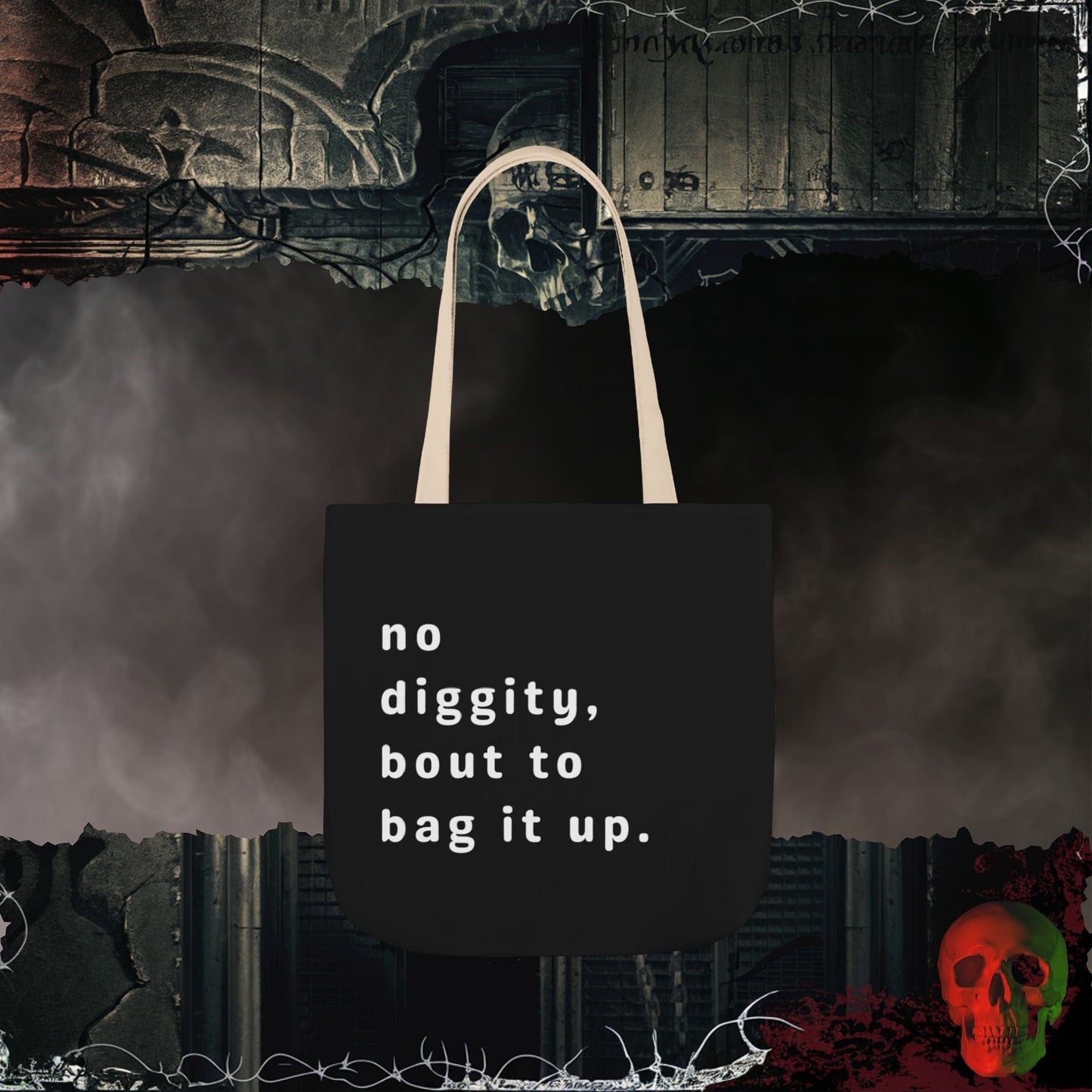 Accessories 16" × 16'' / Beige No Diggity Eco-Friendly Tote