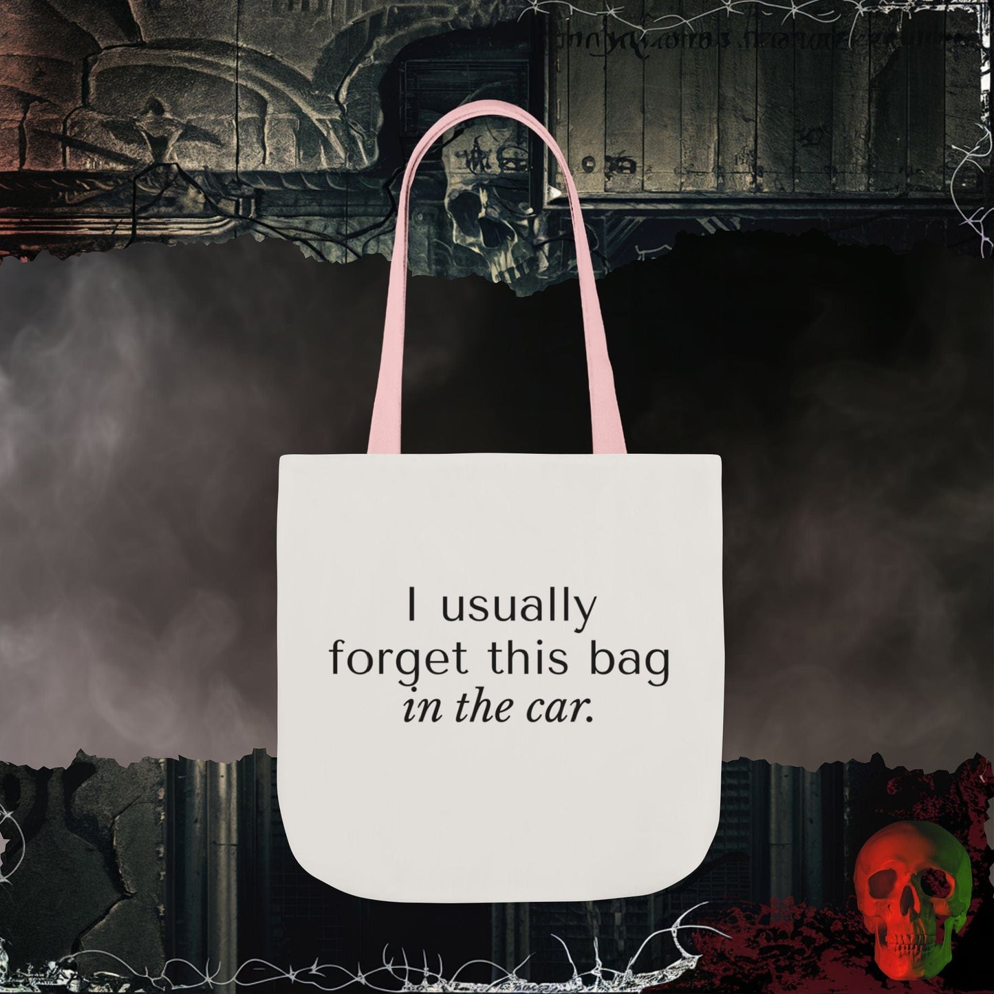 Accessories 18" × 18'' / Light Pink I Usually Forget Eco-Friendly Tote