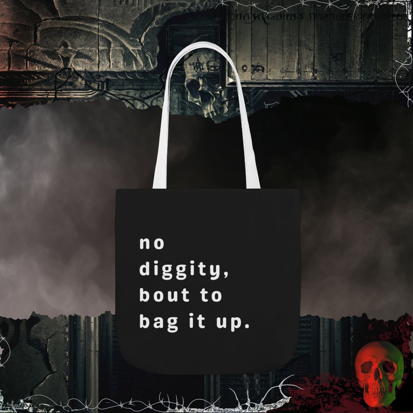 Accessories 18" × 18'' / White No Diggity Eco-Friendly Tote